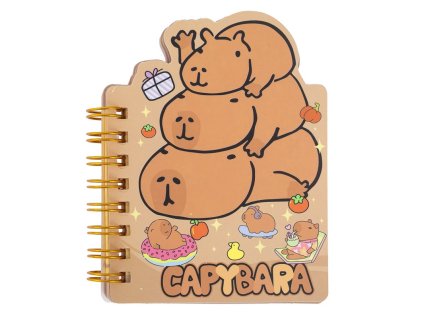 Spirálový bloček Kapybara Family 7,9x10,5cm 50listů