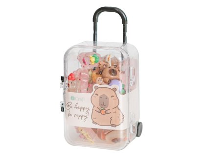 ozdoby polimerowe 3d kapibara walizka 20 szt