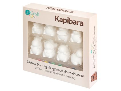 Sada sádrových figurek Kapybara k domalování