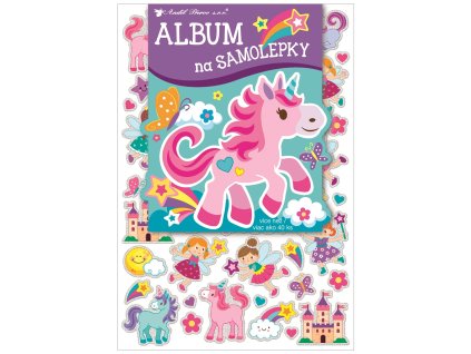 Album na samolepky hologram 40 samolepek 16x29 cm, pro holčičky