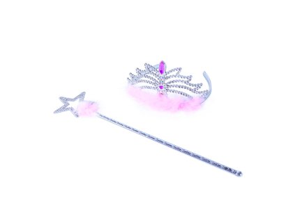 Korunka princezna s hůlkou růžová