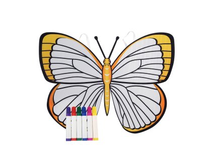 Motýlí křídla k vybarvení žlutá