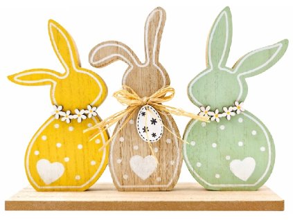 Dekorace Zajíci 26 x 19 x 5 cm na postavení