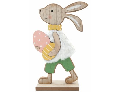 Velikonoční Zajíc dřevěný 11 x 22 x 5 cm na postavení