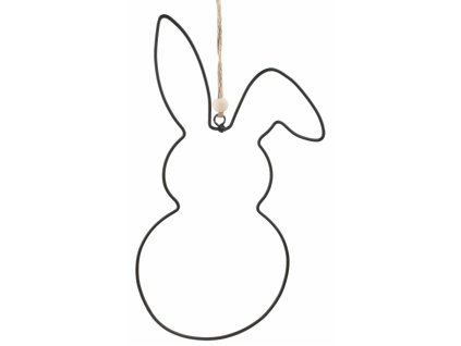 Zajíc z kovu 13 x 22 x 0,5 cm na zavěšení
