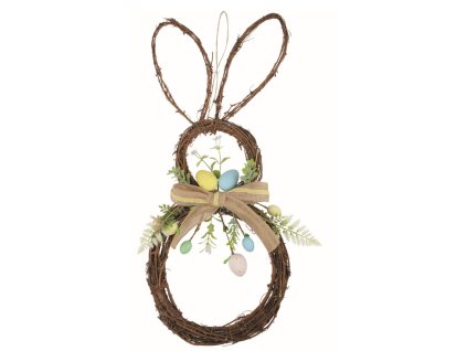 Dekorace velikonoční zajíc z proutí 23 x 54 x 4 cm