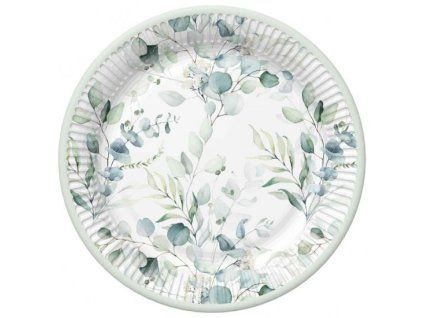 Papírové talíře eukalyptus 23 cm 8ks