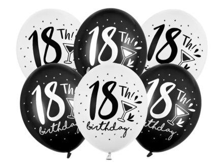 Pevné balónky k 18tinám 6ks