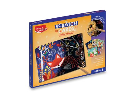 Sada MAPED Scratch Cards Forest Animals