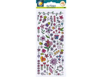 Samolepky 10x23cm Květiny