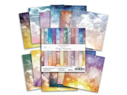 Sada scrapbook papírů Cloudy Impressions 15cm 24l