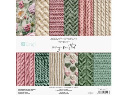 Sada scrapbook papírů Cozy Knited 30cm 24l