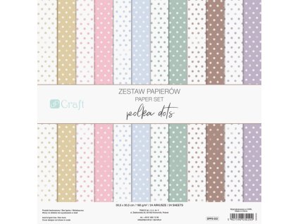 Sada scrapbook papírů Polka Dots 30cm 24l