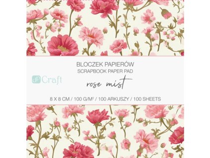 Sada scrapbook papírů Rose Mist 8cm 100l
