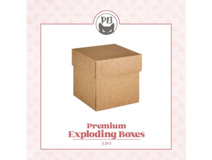 zestaw pudelek exploding box kraft 10 x 10 x 10cm 3szt
