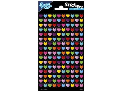 Samolepky třpytivé 10x20cm Srdíčka
