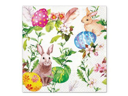 Papírové ubrousky TETE a TETE 20ks 33x33cm Boho Easter