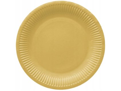 Talíř papírový 23cm 8ks Monocolor Gold