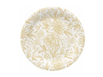 Talíř papírový 23cm 8ks Rose Peonies