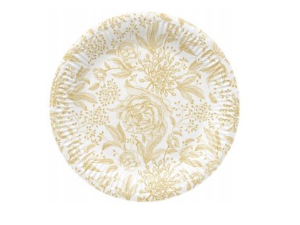 Talíř papírový 18cm 8ks Rose Peonies