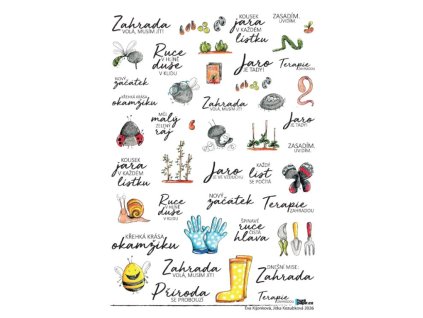 Samolepky A5 -  Terapie zahradou