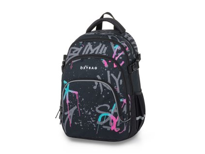 Studentský batoh OXY SCOOLER Graffiti Pink