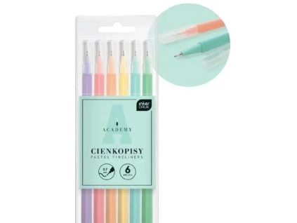 Linery pastelové Academy 6 barev