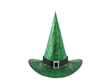 zeleny carodejnicky klobouk metalic