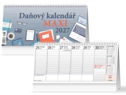 Kalendář 2027 stolní Daňový MAXI