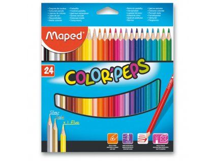 4638 pastelky maped 24 ks trojhranne