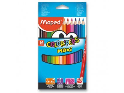 4665 pastelky maped maxi trojhranne 12 ks