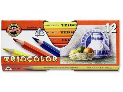 Pastelky TRIOCOLOR 12 ks lakované trojhranné 3152 12