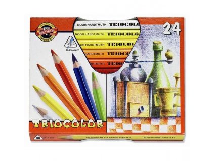 Pastelky TRIOCOLOR 24 ks lakované 3154 24