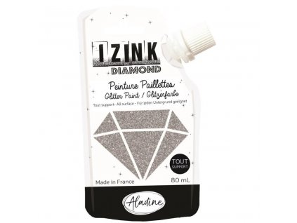 Barva diamantová Aladine IZINK stříbrná 80ml