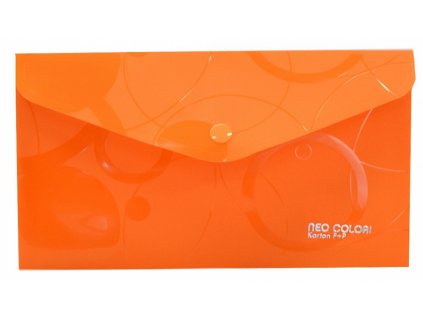 Obálka plastová s drukem DL "Neo colori" oranžová