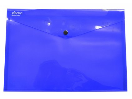 Obálka plastová s drukem A4 ELECTRA tm. modrá