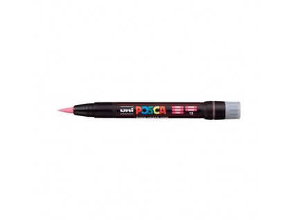 Popisovač Posca akrylový růžový, štětcový hrot