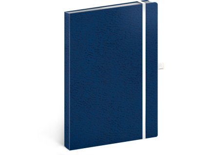 Notes Vivella Classic modrý/bílý, tečkovaný, 15 × 21 cm