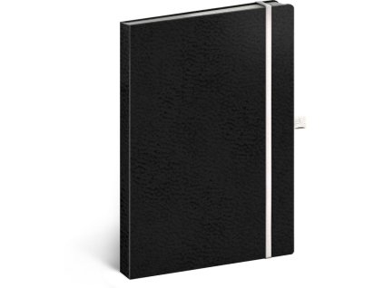 Notes Vivella Classic černý/bílý, tečkovaný, 15 × 21 cm
