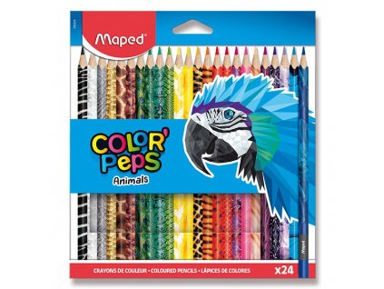 Pastelky MAPED ColorďPeps Animals 24 barev