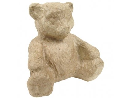 Kartonový předmět XS - Sedící medvěd, 8,5x7,5x6,7cm