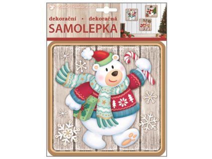 Samolepka plastická 23x18 cm, lední medvěd