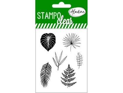 gelova razitka stampoclear tropicke listy