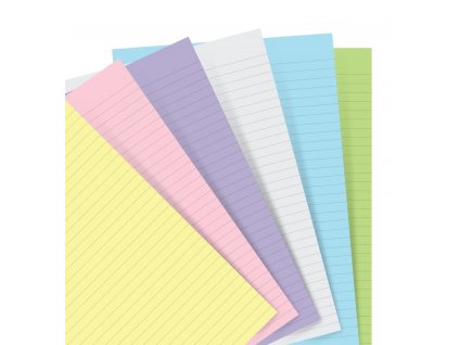 organiser refill a5 pastel ruled paper 1 2