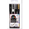 Posca PC-3M sada popisovačů Posca, 0,9 - 1,3 mm, 4ks, černá, bílá, stříbrná, zlatá