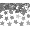 Vystřelovací konfety se stříbrnými hvězdami 40cm