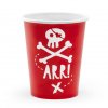 Kelímky Pirátská Party červené 6ks
