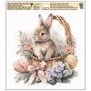 Okenní fólie velikonoční zajíček s glitry 30 x 33,5 cm