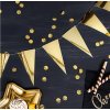 Girlanda zlatá vlaječková lesklá variabilní 13cm / 2,15 m
