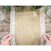 Jutový běhoun s krajkovým lemem 3